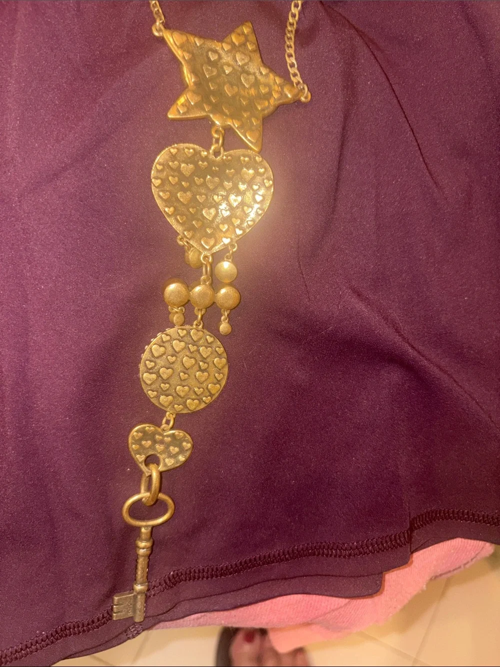 Rare Danish Design Pilgrim HEARTS/Stars etc Necklace Swarovski crystal galore!